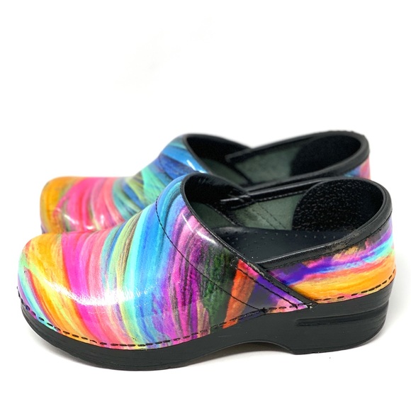 rainbow clogs